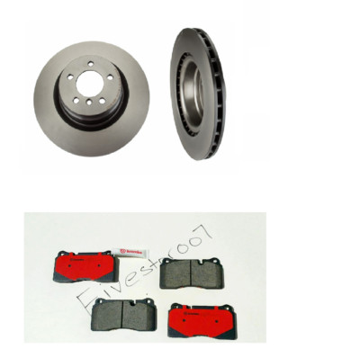 2x BREMBO FRONT Disc Rotor + Brake Pad Kit For Land 2006-2009 (4.2L) RANGE ROVER