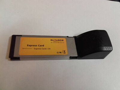 1 X  Delock Express Card 34mm  1X USB 2.0 Typ-A  1x eSata  250 Mbit/s Windows 10