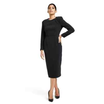 sergio hudson black dress SERGIO HUDSON CADY MINI DRESS – TheLuxeLend main image 0
