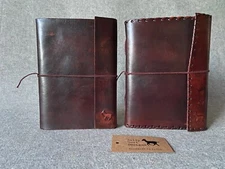 Leather Bound Book A5 SMALL - Two options - LB/SA5 Recycled Handmade Paper