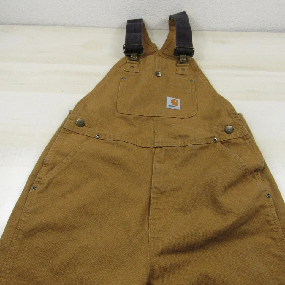 Mono Carhartt Niñas 10x20 Marrón Pato Lona Babero Ropa de Trabajo Exterior Foto 2 de 4