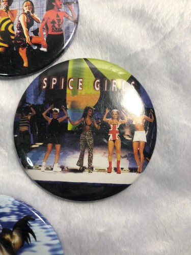 Spice Girls 2.5” Button Pin Set Pop Star Band Lot Group - Picture 4 of 9