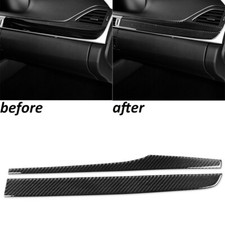 Cubierta de panel de tablero de instrumentos copiloto de fibra de carbono real para Lexus GS 350 2013-2020