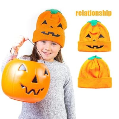 Winter Warm Pumpkin Ghost Hat Halloween Berets for Child Adult