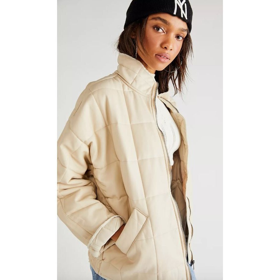 We the Free People Dolman Quilted Vegan Leather Puffer Jacket