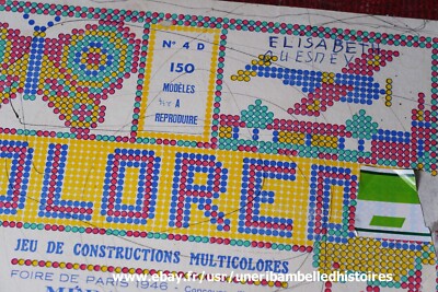 Jeu De Construction Vintage COLORADO - Pions Multicolores En Bakélite - Ancien - Occasion