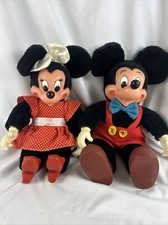 Walt Disney Mickey And Minnie Mouse Plush 16 Vintage Applause 1970s