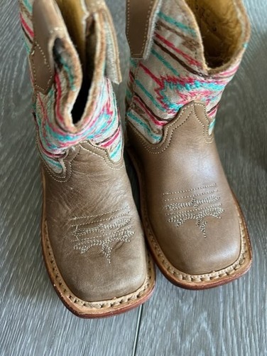 ROPER Infants COWBABIES NATIVE+TAN WESTERN BOOTS SIZE 3 MUST SEE - Picture 6 of 7