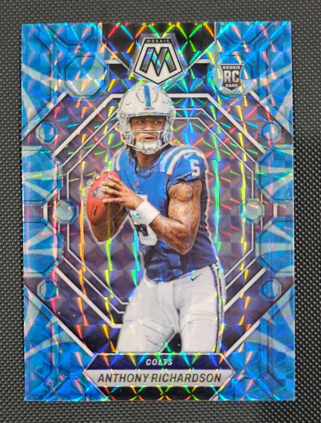 ANTHONY RICHARDSON 2023 Mosaic Blue Reactive Prizm RC #282 Indianapolis Colts