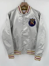 Mitchell & Ness Real Salt Lake RSL Soccer Bomber Jacket Silver Men’s Medium