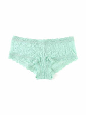 NEW  34 HANKY PANKY SIGNATURE LACE BOYSHORTS MINT SPRIG SZ L
