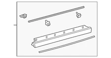 Genuine Lexus Body Side Molding 75072-76010