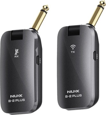 NUX B2-Plus Wireless System Gitarre Bass Guitar Funk Schwarz 2,4 GHz 32 Bit