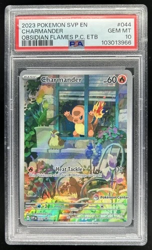 2023 Pokemon Center Stamp SV Black Star Promos EN Charmander VAR #044b PSA 10