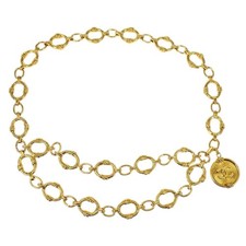 Chanel Chain Belt Medallion Gold Small Good 26 117155