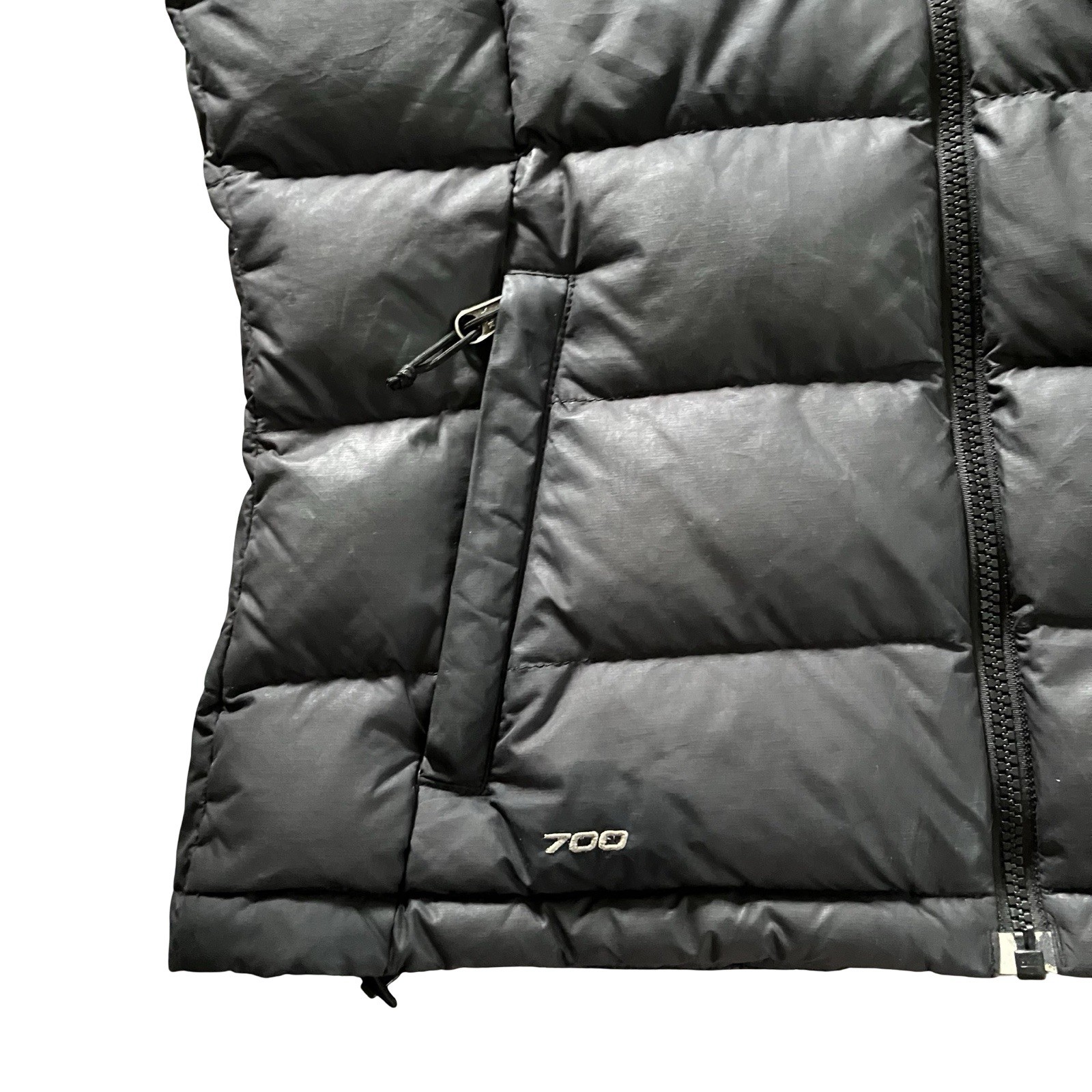 North Face 700 Vest Womens S Black Puffer Goose Down Fill Jacket Full Zip VTG thumbnail 4