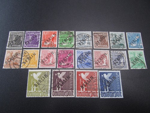 Berlin Nr. 1-20, schwarzes Aufdruck, Satz, gestempelt, Alt Signatur *LE2285 - Bild 2 von 10