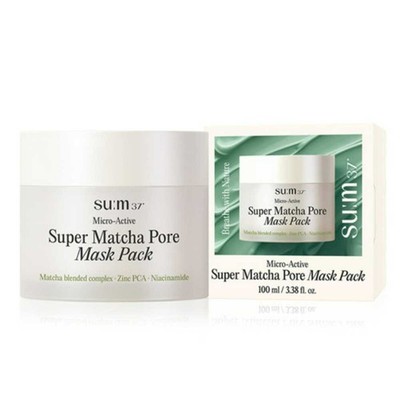 SU:M37 Micro-Active Super Matcha Pore Mask Pack 100ml Deep Cleansing Pore