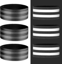 6 Stück Hosenklammer Fahrrad, Elastisch Reflektorband, Reflektoren für Kleidu...