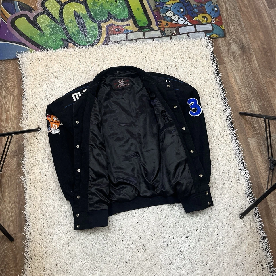 Rare RACING JACKET M&M'S VINTAGE NASCAR 2001 KEN SCHRADER 36 BLACK JH DESIGNS - Image 3 of 4