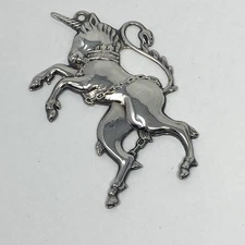 Vintage Kirk Stieff Williamsburg UNICORN ORNAMENT Silverplate Silver Box 1985