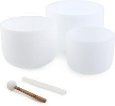 Meinl Sonic Energy 3-Piece Crystal Singing Bowl Set - A432Hz