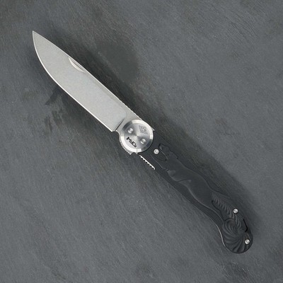 Daggerr Knives Peremen Mys Folding Knife 3.75'' Stainless Blade Black ABS Handle