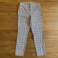 Old Navy Pixie High Rise Pants Plaid Slim Ankle Stretch Womens Small