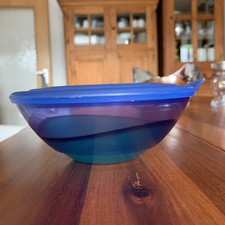 Tupperware® Eleganzia Venus Schüssel/Deckel Transparent Blau/grünØ16cm.x8cm.600m