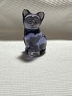 Fenton Art Glass Purple Cat Figurine Figure