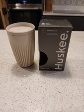 Natural Huskee 12oz Cup & Lid Reusable and Eco Friendly Coffee Cup