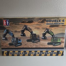 DOUBLE E Remote Control Excavator Toy Construction Toys Tractor Gray E589-003