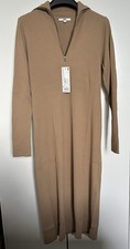 Uniqlo Women’s Knit Dress, Half Zip Beige Knit Dress, Size M