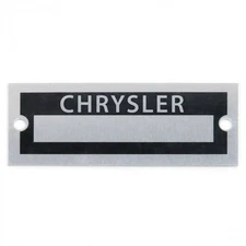 Blank Data Vin Plate - Chrysler
