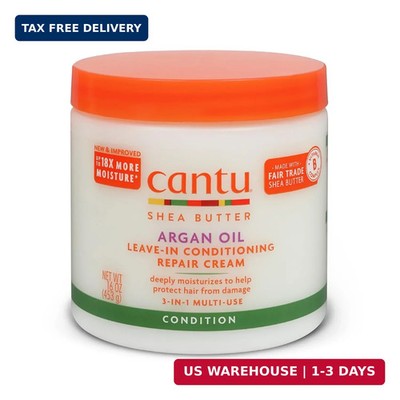 Cantu Argan Oil Leave in Conditioning Repair Cream, 16 Ounce