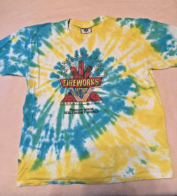Vintage FIREWORKS FACTORY PLEASURE ISLAND Walt Disney World Unisex T-Shirt L