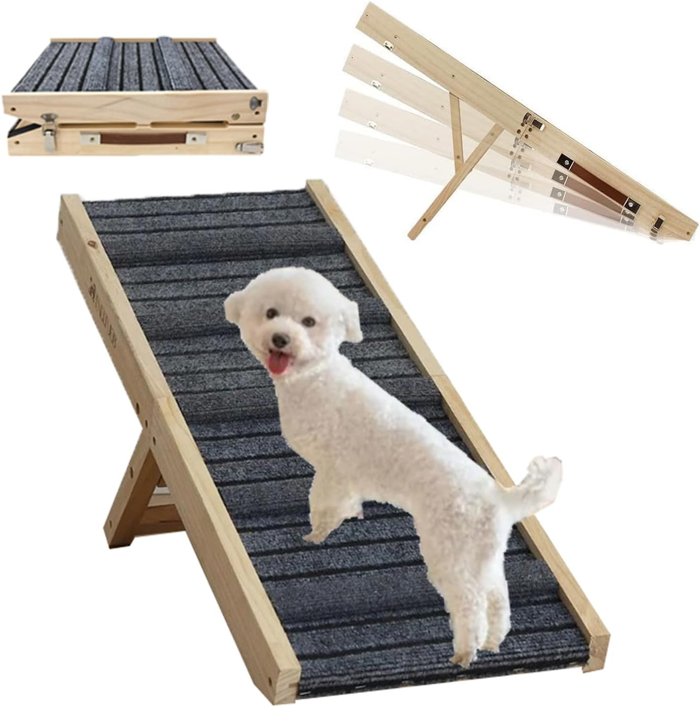 Rampa per Cani Piccoli,Rampa per Cani Letto,Scaletta per Cani Letto Divano Piegh