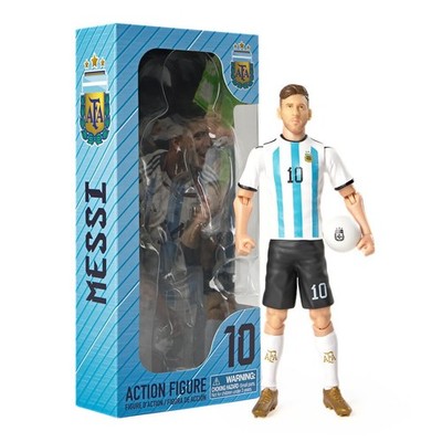 Banbo Sockers Toys Argentina Messi 8'' Collectible Soccer Action Figure, Blue and