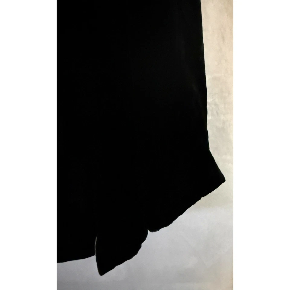 Coldwater Creek черный бархат мандарин воротник куртка женщин лайм зеленый подкладка PXL - Изображение 3 из 4