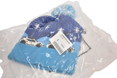 Waymo Beanie Hat Mens One Size Blue Knit Pom Pom Self Driving Car Winter