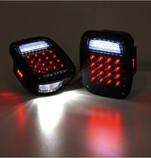 Smoked Square Rear Tail Lights Fit For 1979-2006 Jeep Wrangler Tj Yj Cj 2pcs Dot