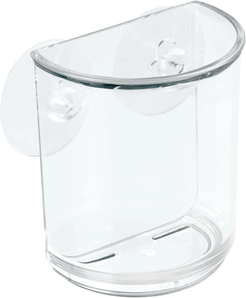 Elegante organizador de ventosa transparente - Ideal para artículos esenciales de baño, 3"x2"x3,5" Foto 2 de 4