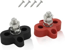 2Pcs Single Stud Battery Junction Post, 5/16 Inch Bus Bar Terminal Block, M8 Pow
