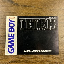 Tetris Game Boy Nintendo Authentic Cartridge Case Manual 80's Vintage - Tested