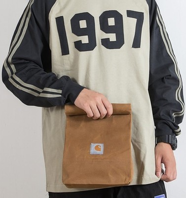 1x Fashionable Canvas Lunch Bags for Men and Women, Ideal for Adults Work Office