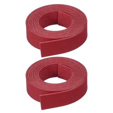 2 Pcs Faux Suede Leather Strap 15mm x 1.1 Yard Leather String Cord, Red