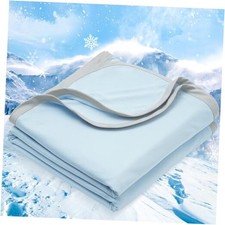 Double Cooling Blanket for Hot Sleepers King King Size 108"x90" Ice Blue
