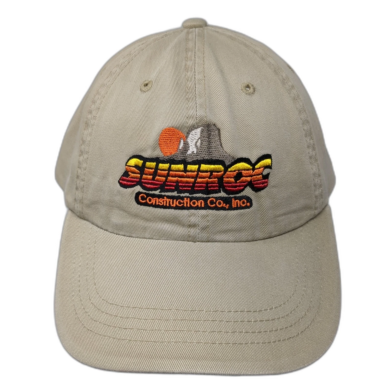 Sunroc Construction Co. Inc. Strapback Baseball Cap Beige OS Port & Company
