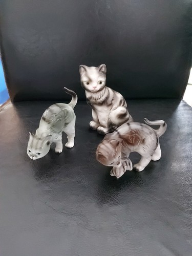 3 Porzellan Figuren Katzen TOP - Bild 2 von 5