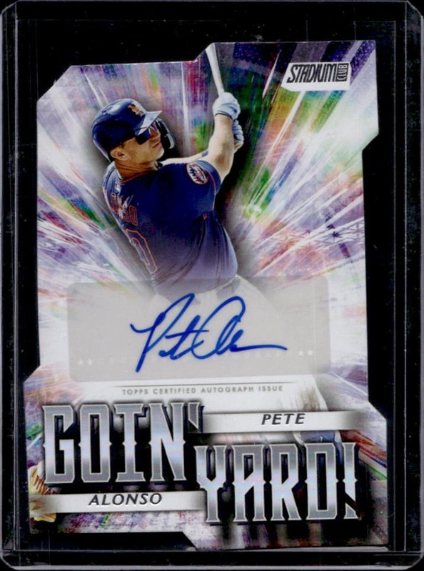 2025 Topps Stadium Club Pete Alonso Goin Yard Auto Autograph #GYA-PA Mets